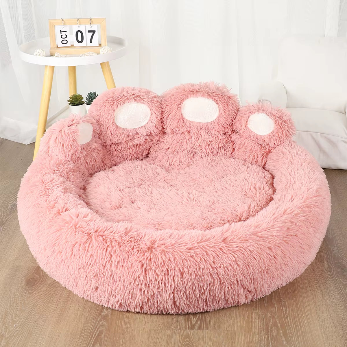 Fluffy Dog Bed Winter Plush Kennel Accessories Pet Products Large Dogs Beds Bedding Sofa Basket Small Mat Cats Big Cushion Puppy